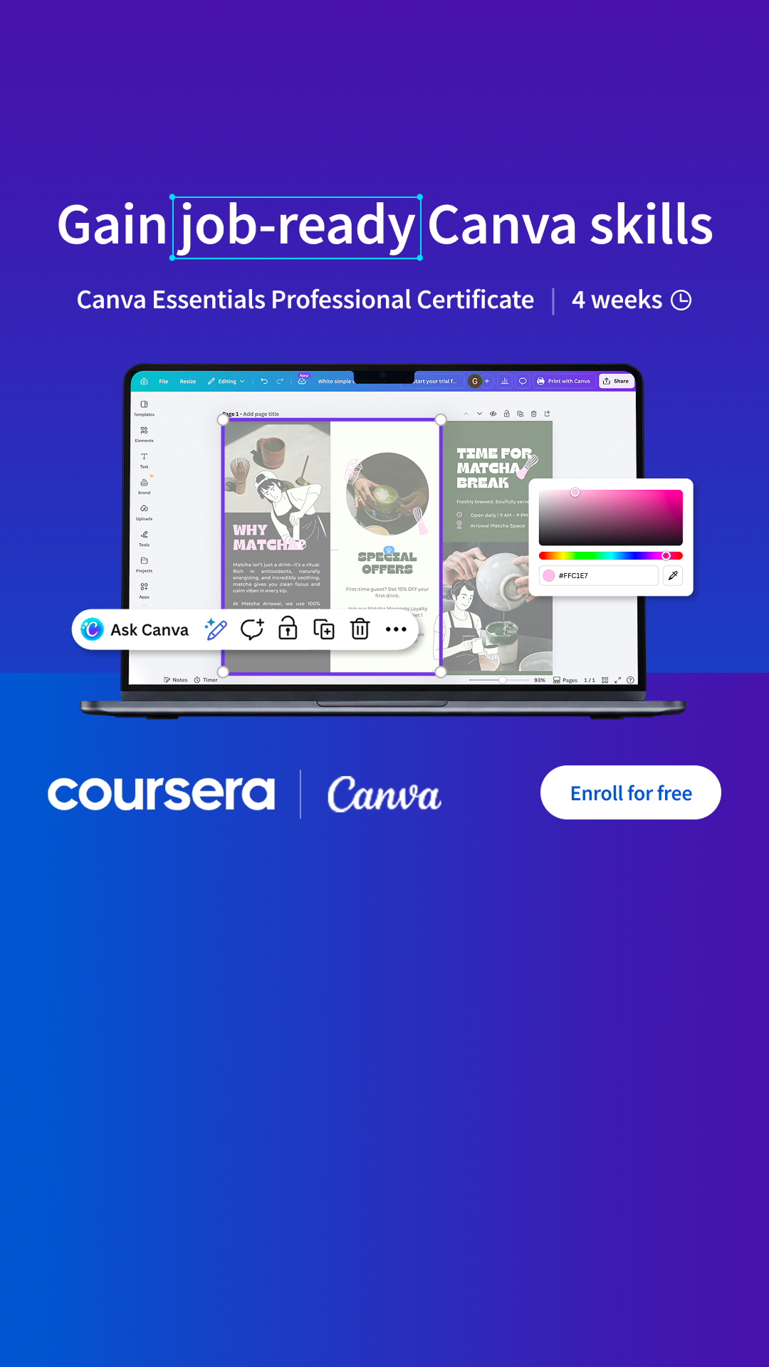 Coursera Facebook ad