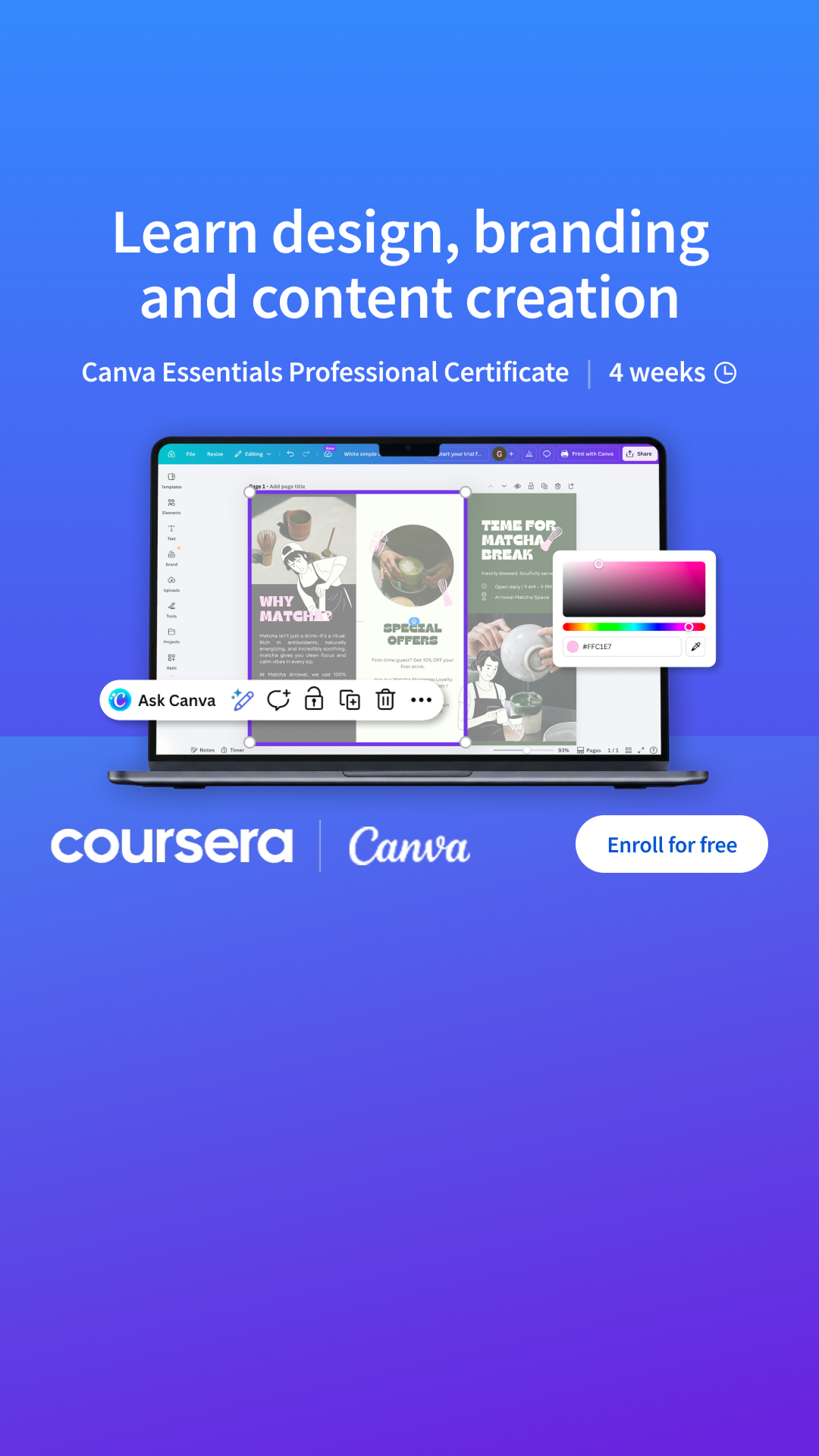 Coursera Facebook ad
