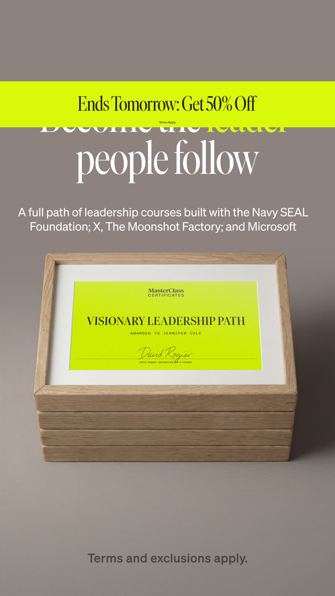 MasterClass Facebook ad
