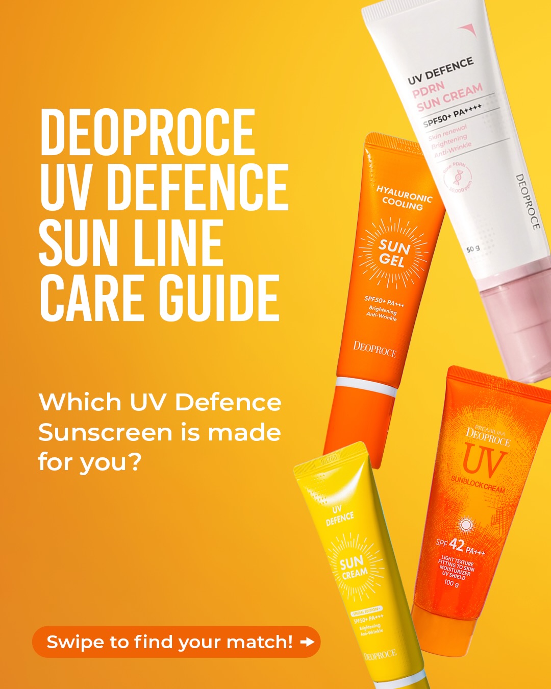 Deoproce Singapore Facebook ad: Find the right sunscreen for your skin