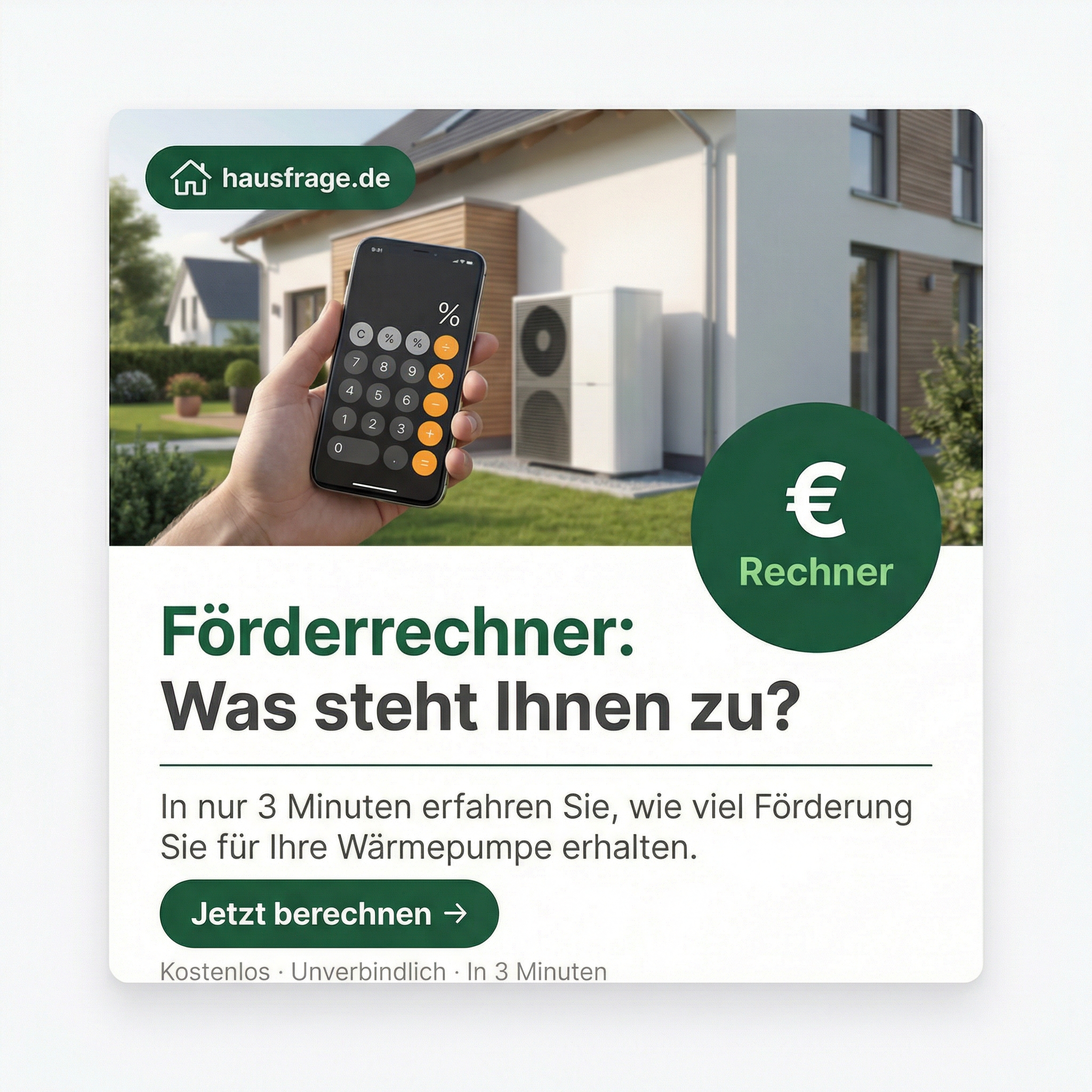 Hausfrage Facebook ad