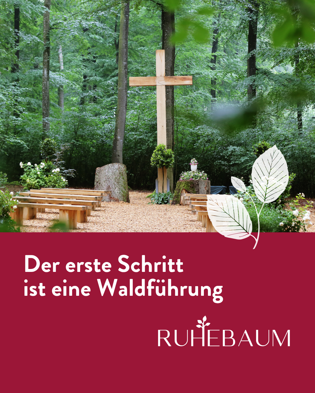 Ruhebaum - Frieden finden im Wald Facebook ad: Der erste Schritt ist einfach