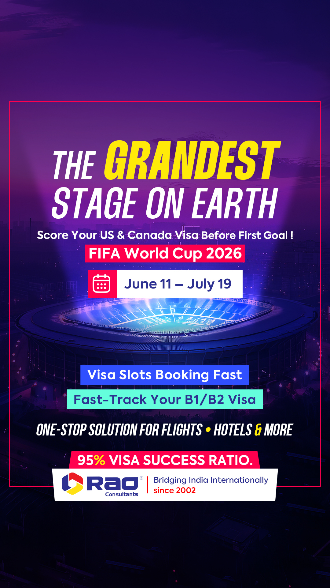 Rao Consultants Facebook ad from May 11, 2026