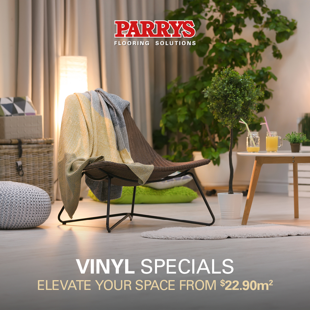 Parrys Flooring Solutions Facebook ad: Vinyl Specials from $22.90m2
