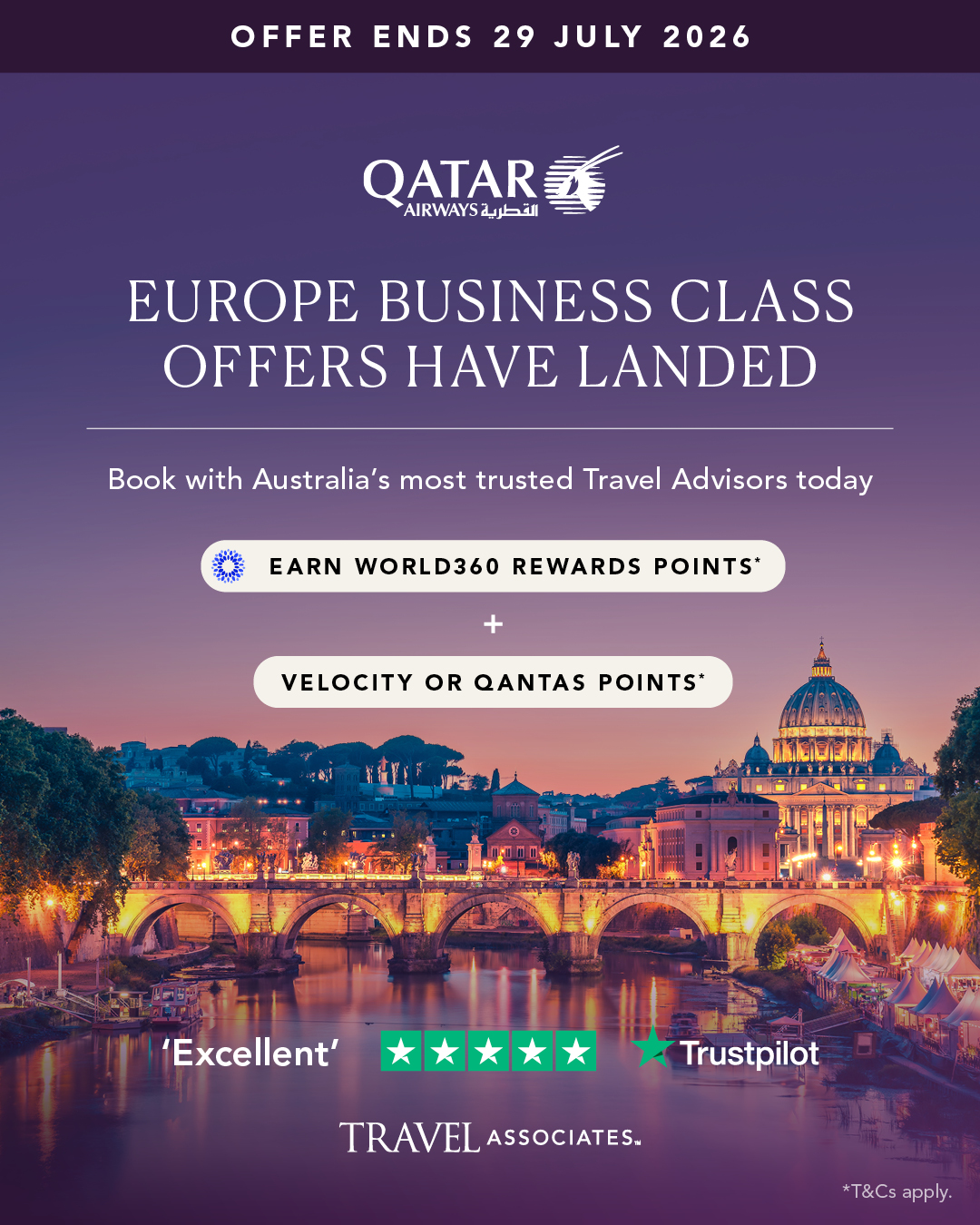 Travel Associates Facebook ad