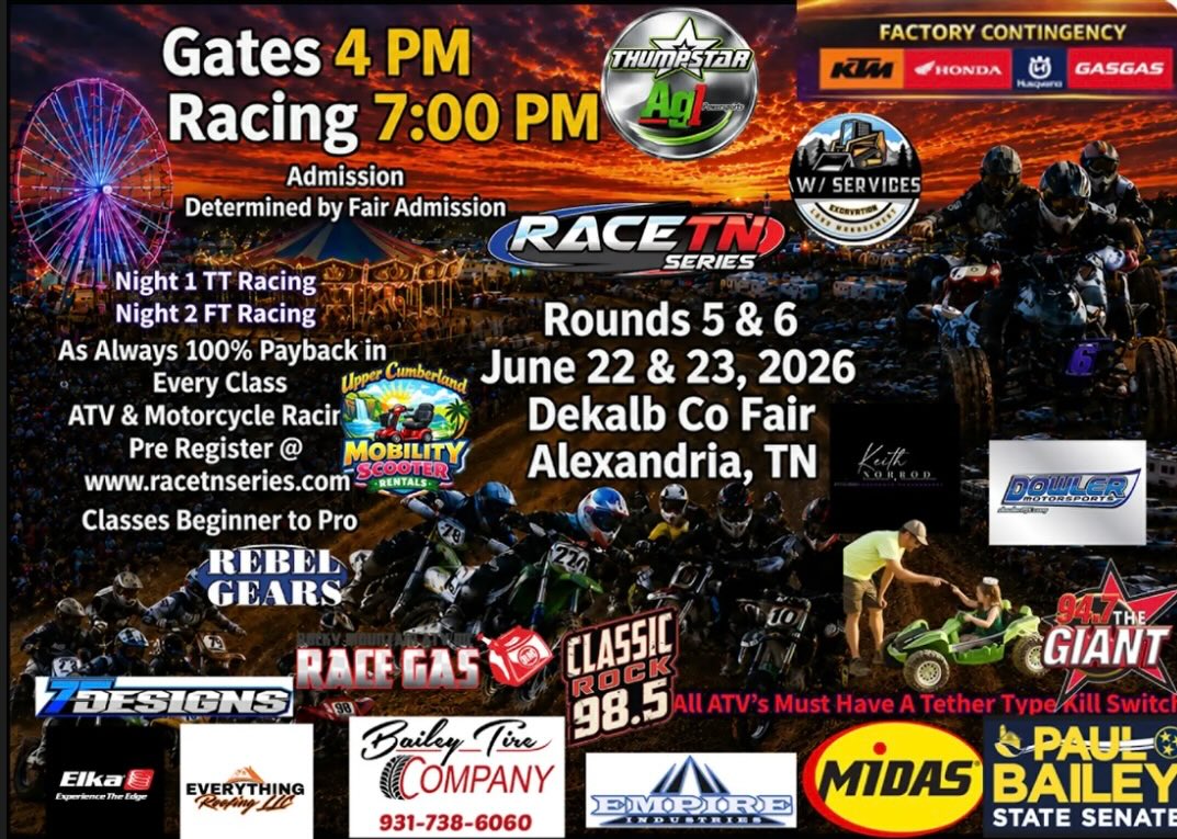 Race TN Series Facebook ad: DeKalb County, TN and surrounding areas we are…