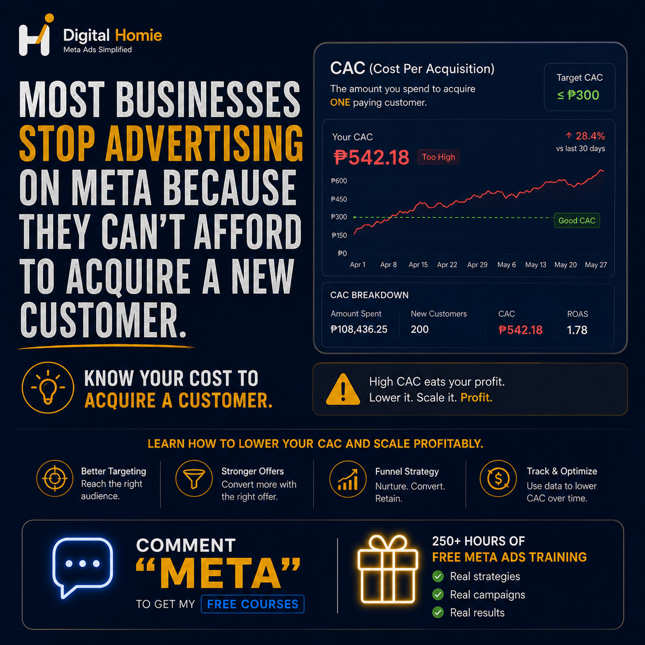 Digital Homie Facebook ad: 250+ Hours of Meta Ads Training - FREE