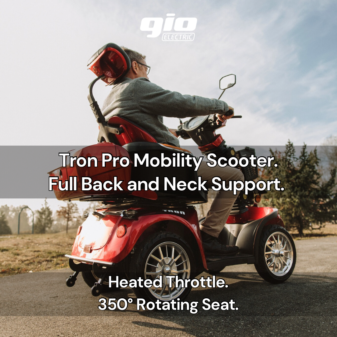 GIO Electric Facebook ad: Adjustable Back and Headrest