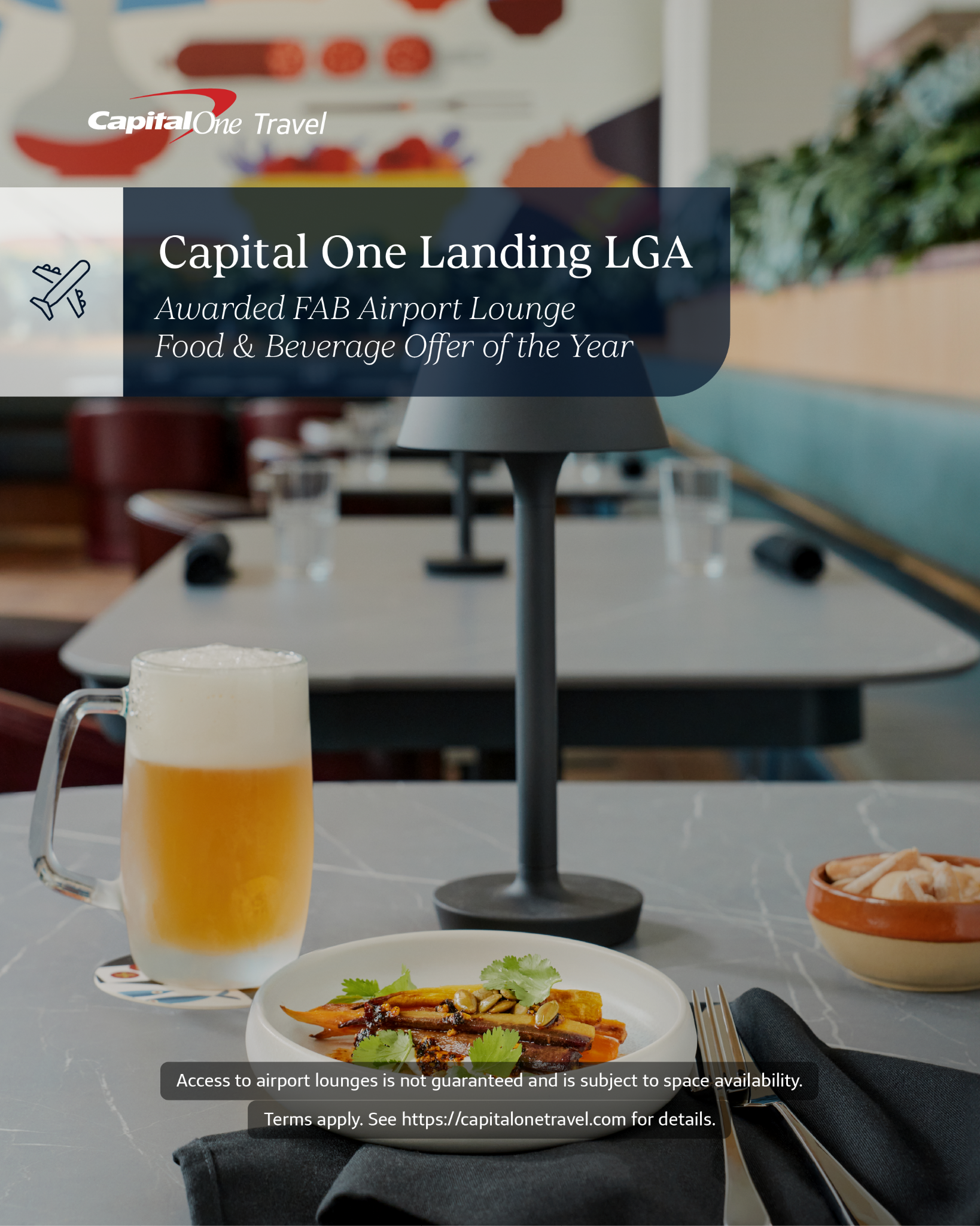 Capital One Facebook ad: Elevate your travel