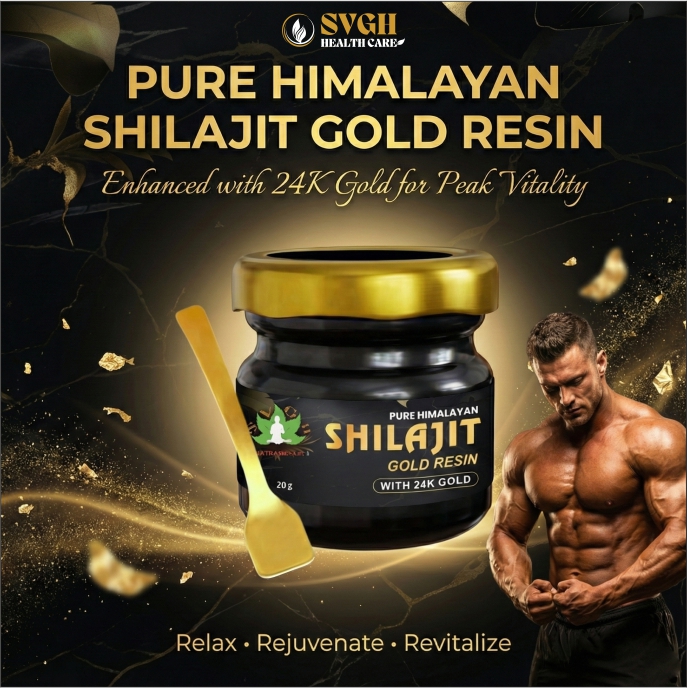 SVGH Health CARE Facebook ad: Pure Himalayan Shilajit Gold Resin, 76% Fulvic Acid…