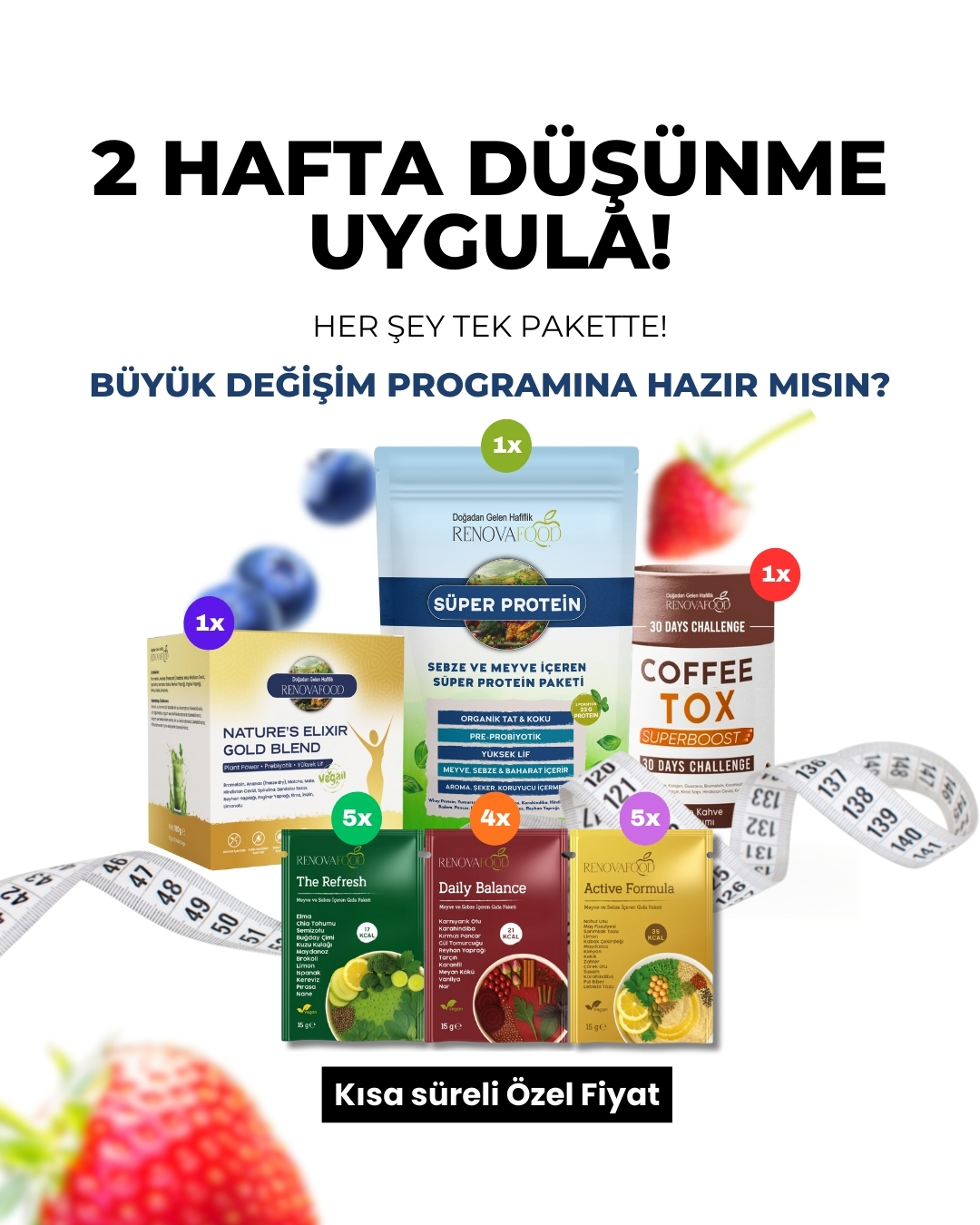 Renovafoodlife Facebook ad: 2 HAFTALIK PLANLI DEĞİŞİM PAKETİ