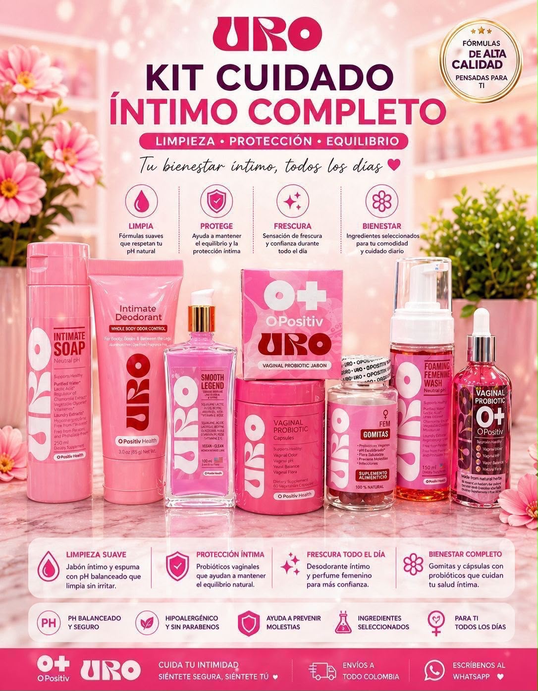 Pink Glow Facebook ad: Chatea con nosotros