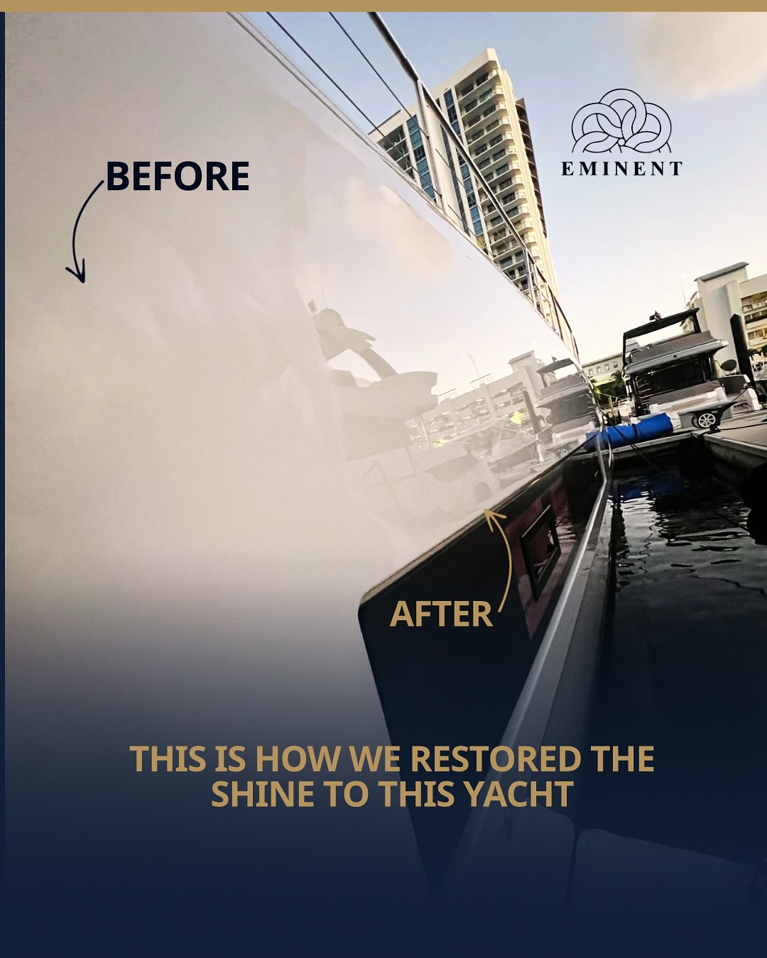 Eminent Yacht Care Facebook ad: From dull to shining.
