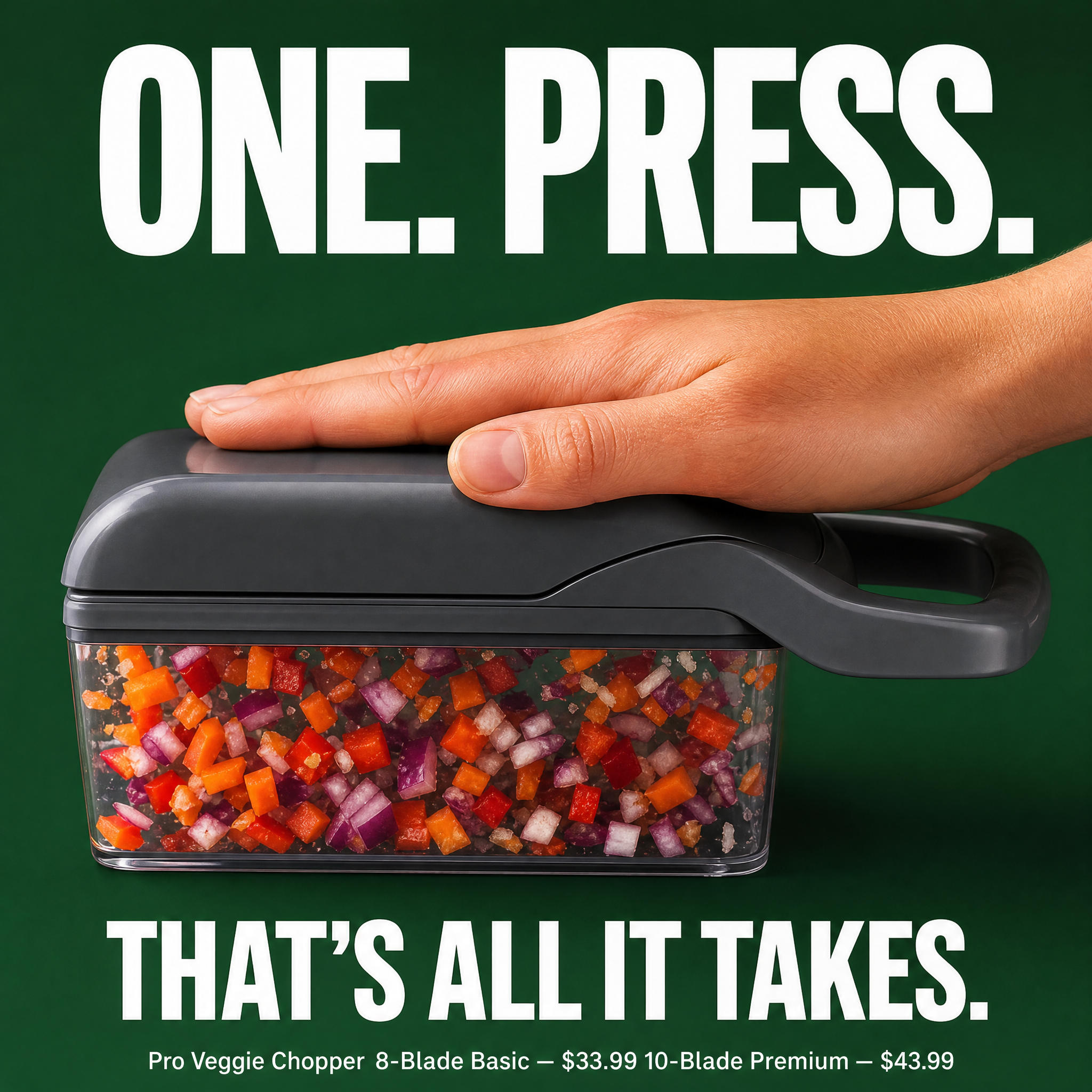 Sherphine's Wonders Inc Facebook ad: Why Chop When You Can Press?