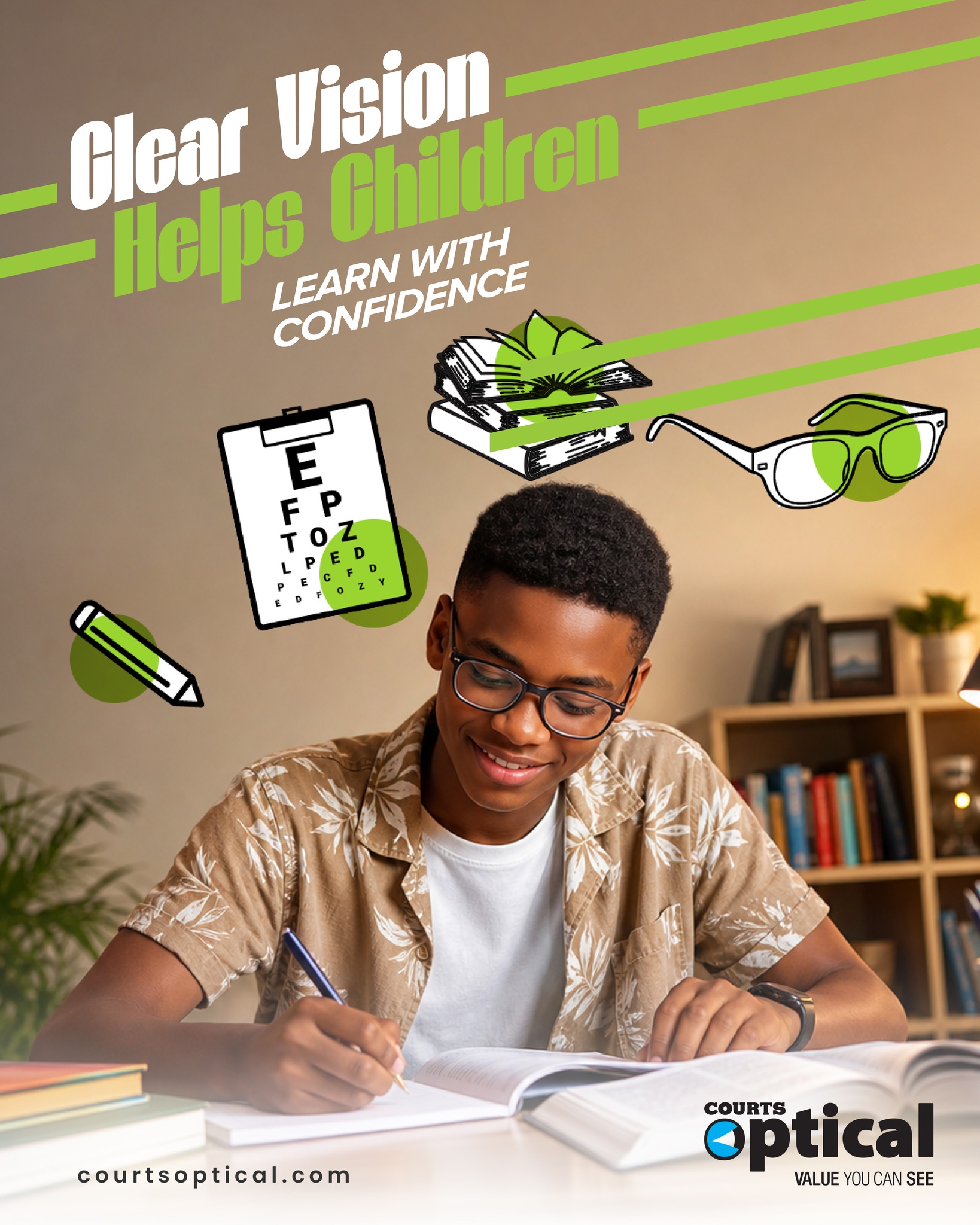 Courts Optical Trinidad & Tobago Facebook ad