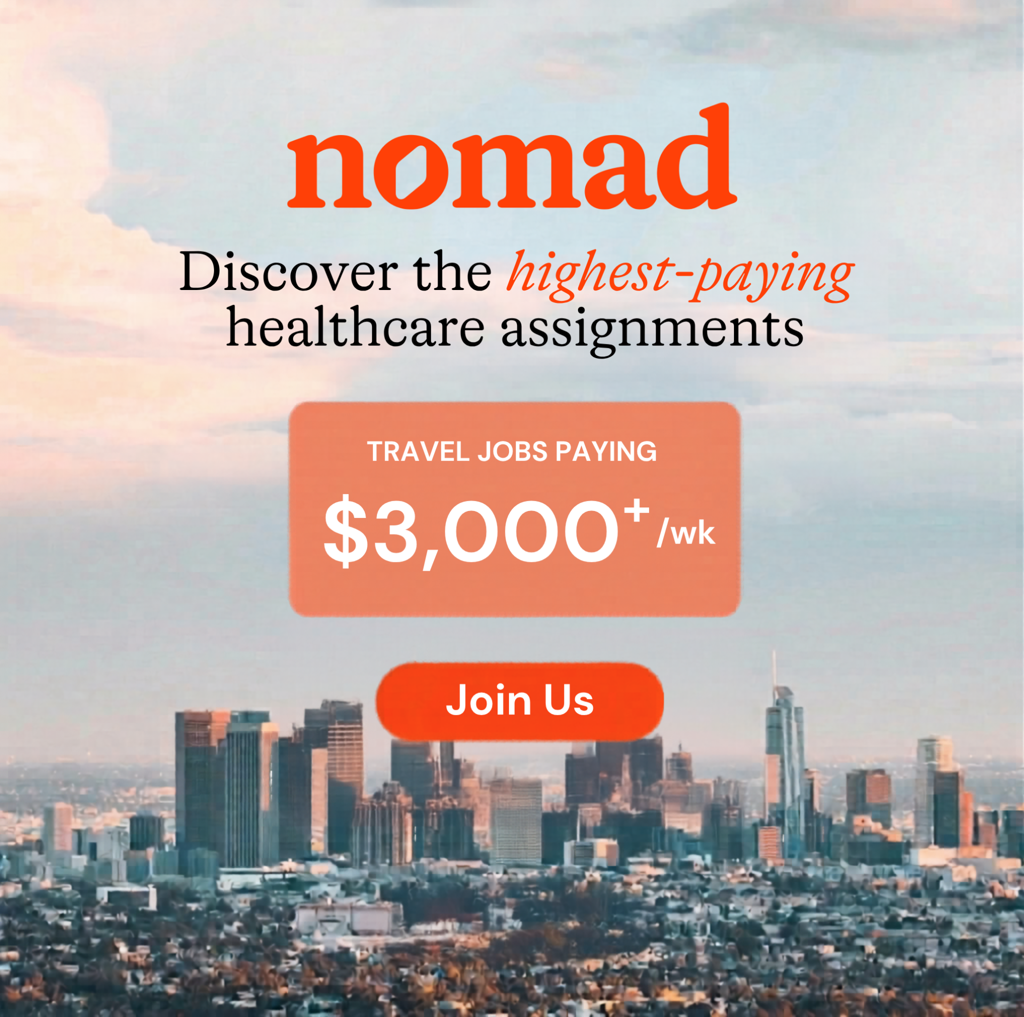 Nomad Health Facebook ad: See Your Full Pay Package Upfront