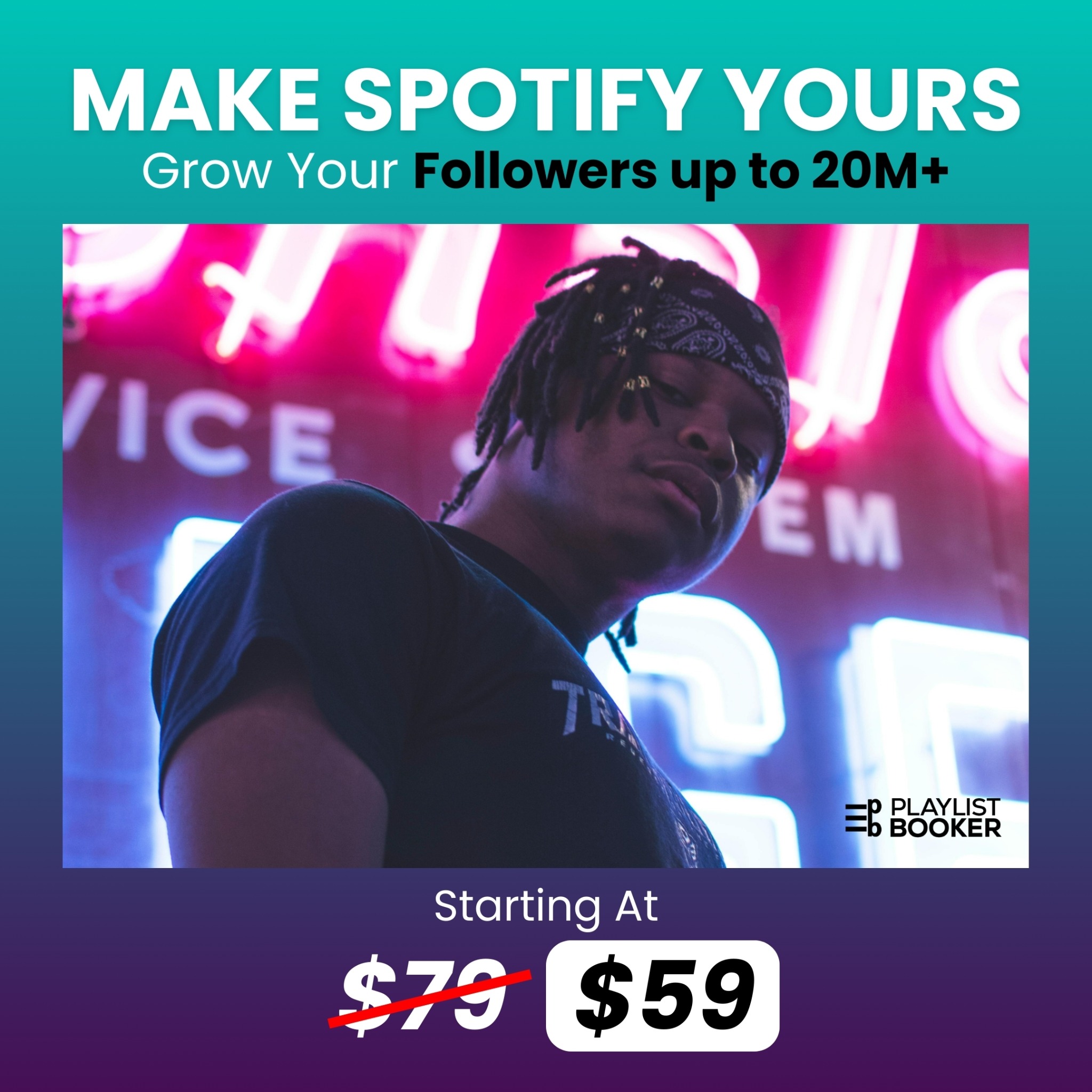 Playlist Booker Facebook ad