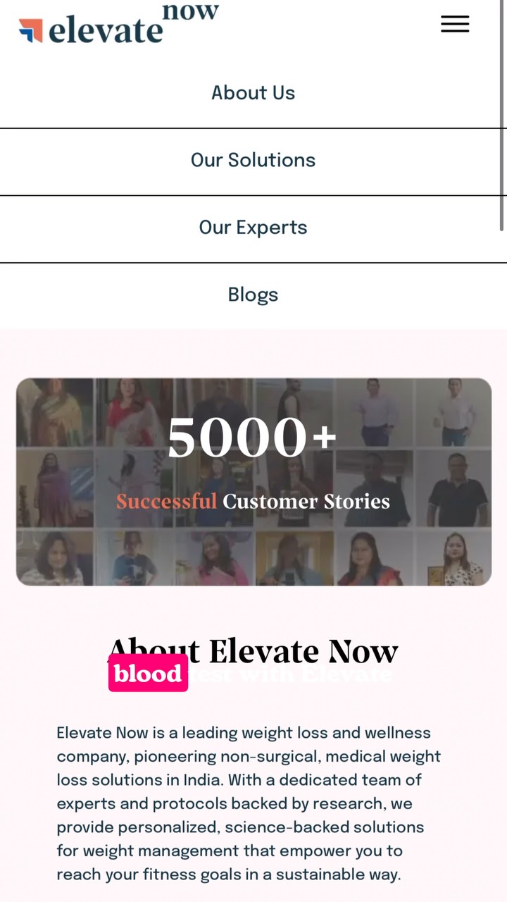 Elevate Now Facebook ad: I lost 30 kgs, but I rely on…