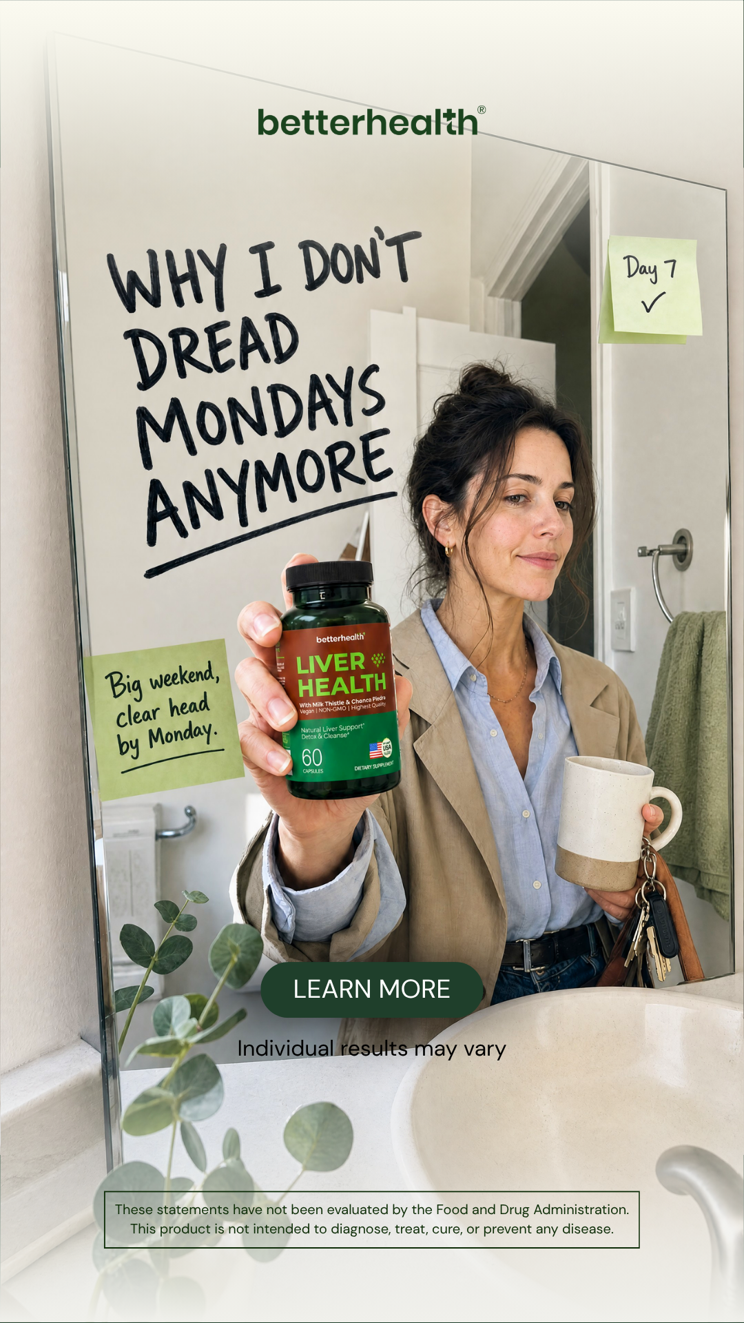 Betterhealth Facebook ad: Give Your Liver a Head Start on Monday