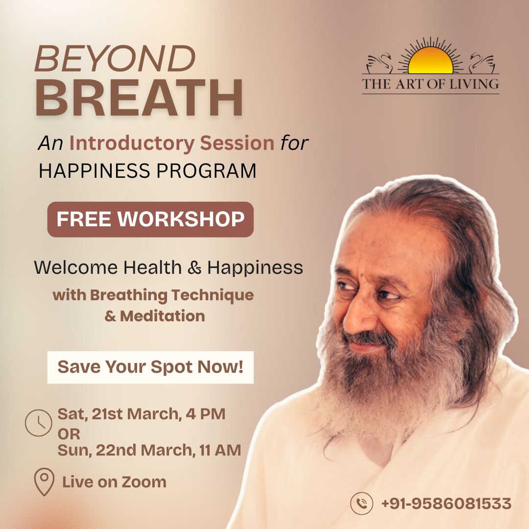 AkashAgarwal23 Facebook ad: Beyond Breath: A Free Introductory Workshop to Art of…