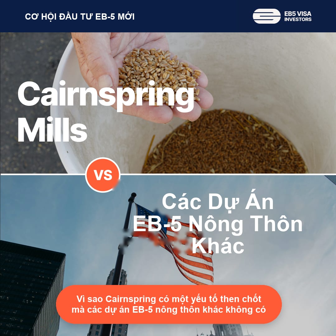EB-5 Visa Investors Facebook ad: Cairnspring Mills là nhà sản xuất bột mì…