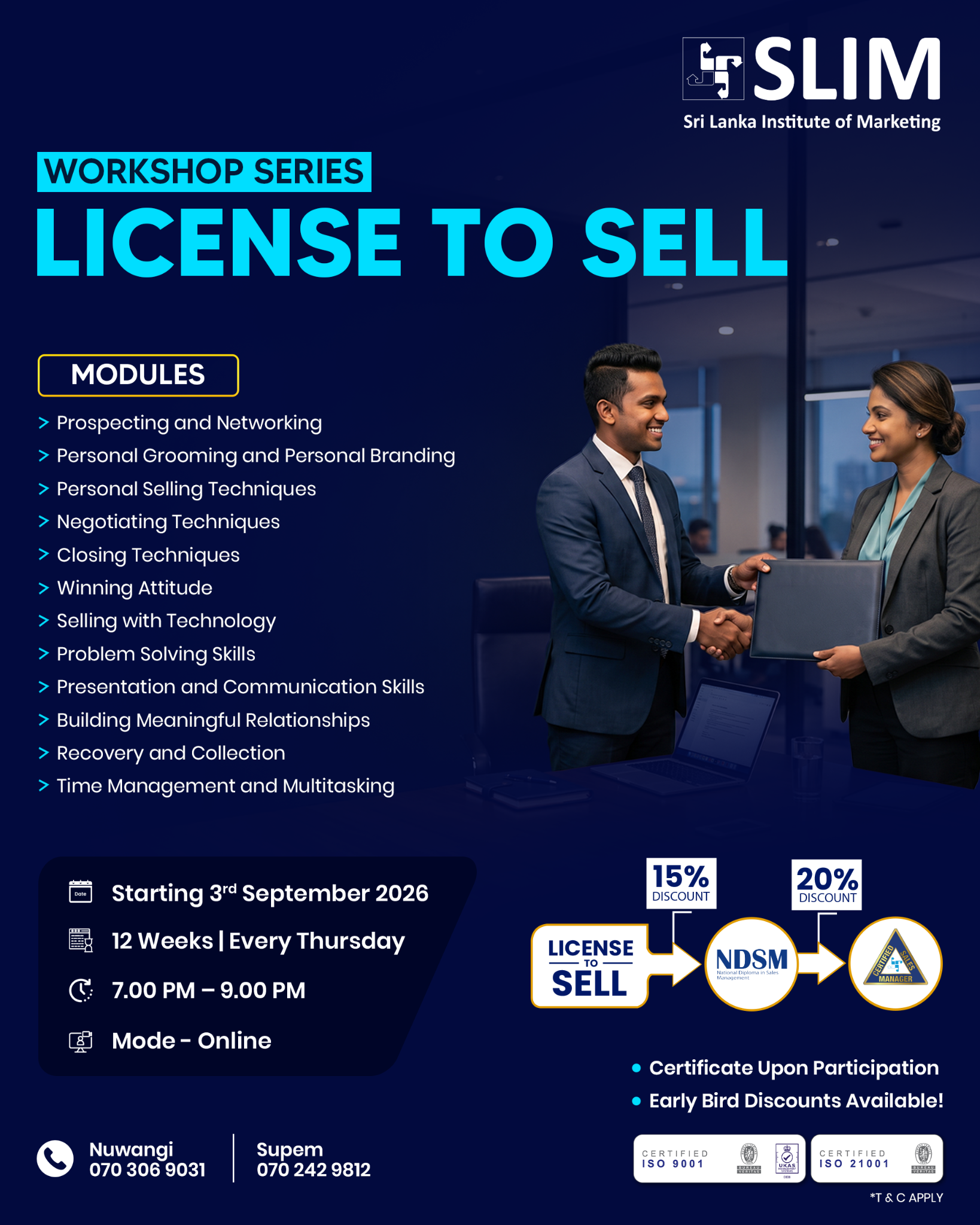 Sri Lanka Institute of Marketing (SLIM) Facebook ad: License To Sell!