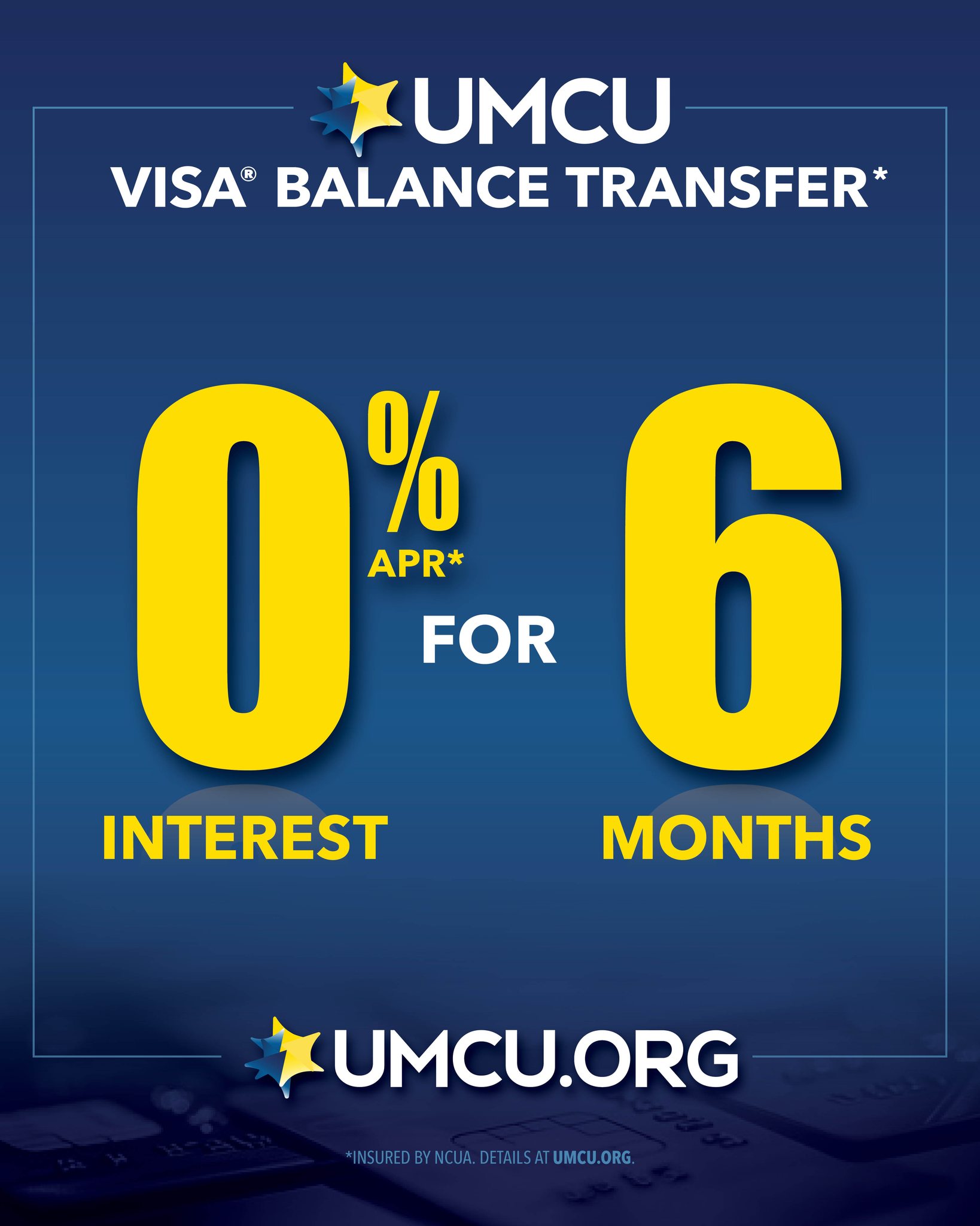 University of Michigan Credit Union (UMCU) Facebook ad: 0% APR Balance Transfer Credit Cards | $0 Fees | UMCU…
