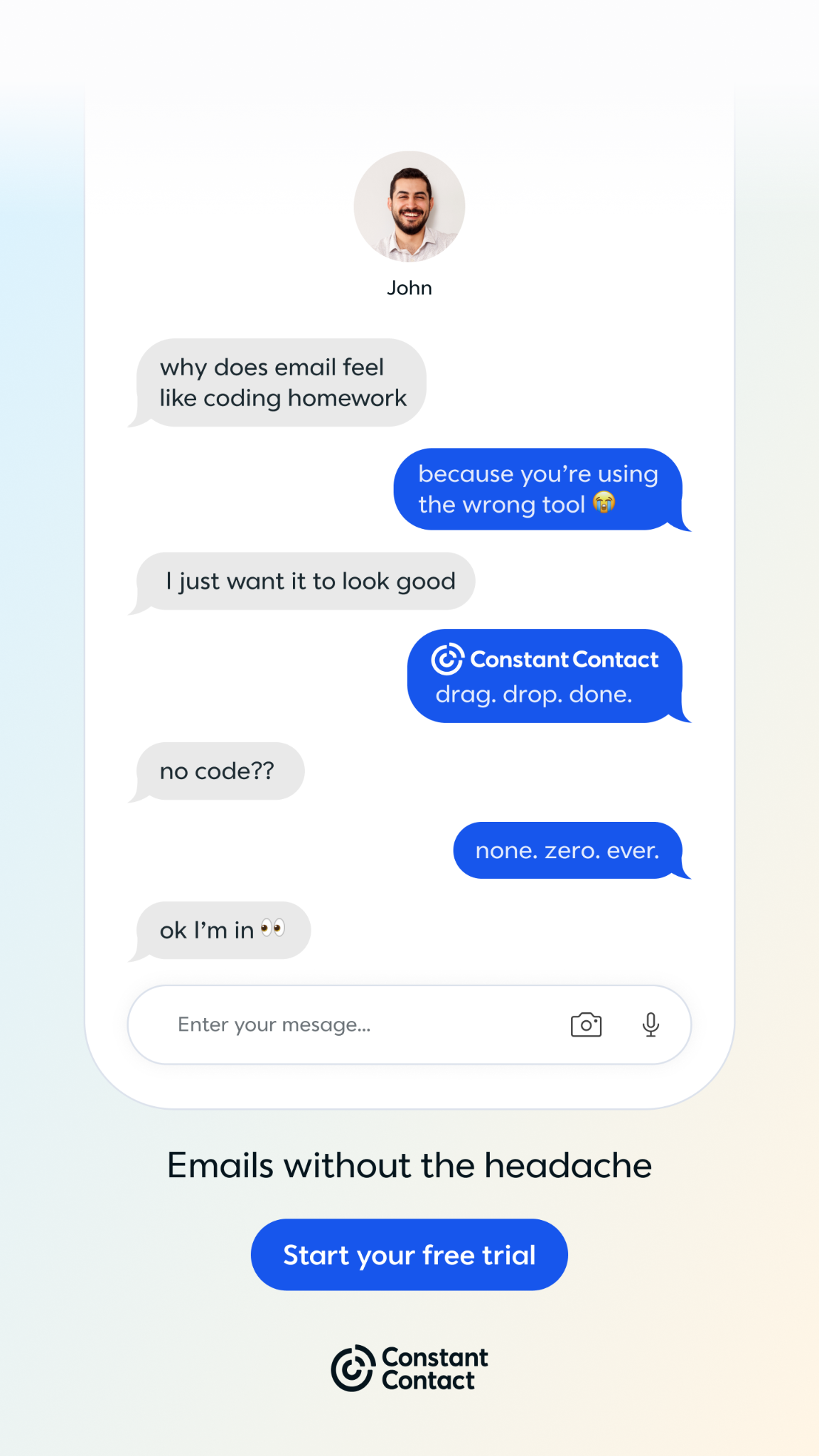 Constant Contact Facebook ad