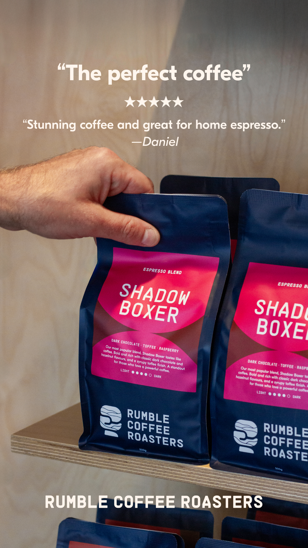 Rumble Coffee Roasters Facebook ad