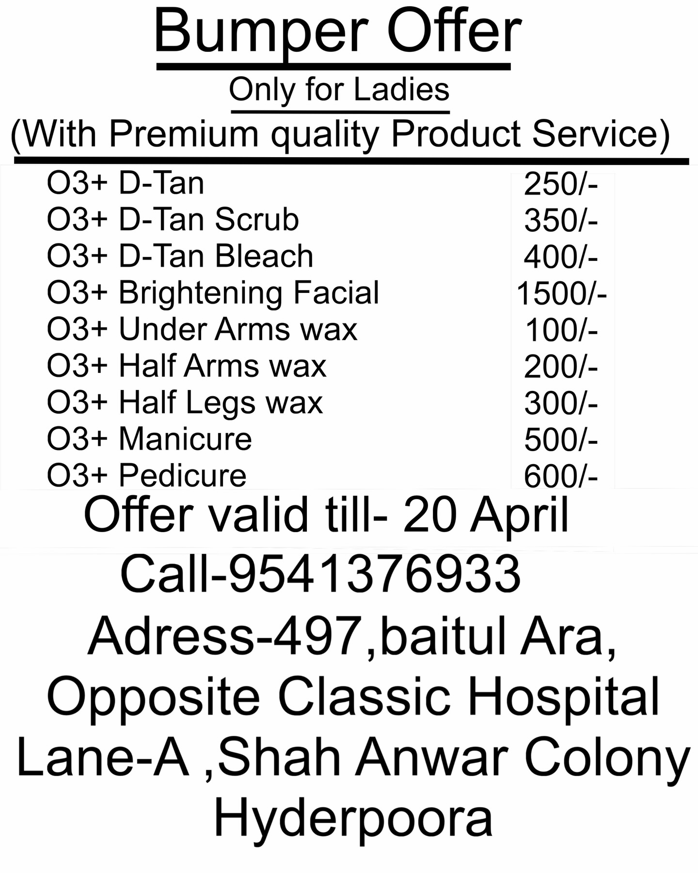 lorealsalonhyderpoora Facebook ad from Apr 16, 2026