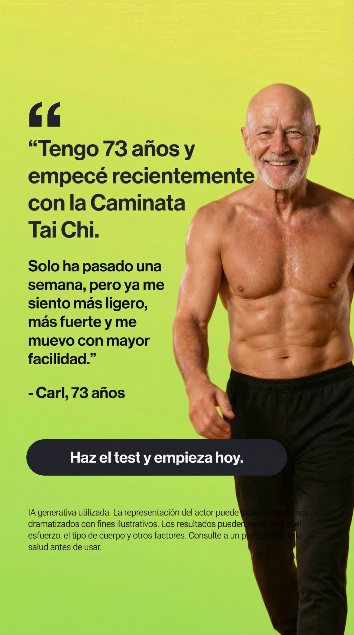 28 Day Tai Chi Walking Challenge Facebook ad: Muscle Charge
