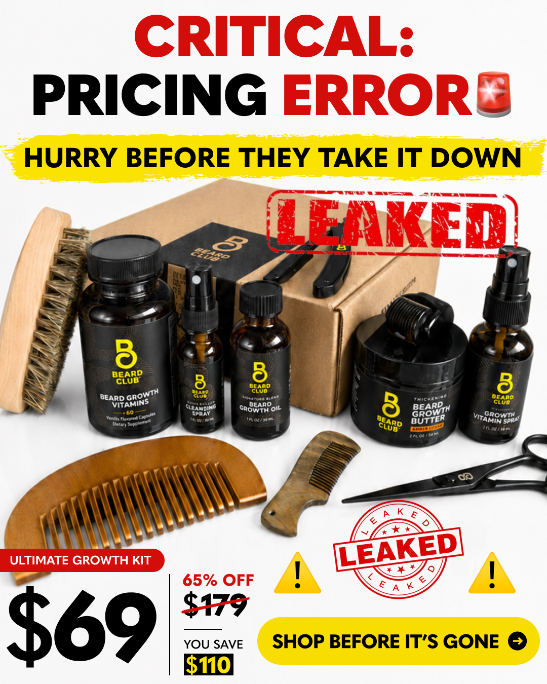 Beard Club Facebook ad: Meet This 5 Star Beard Kit