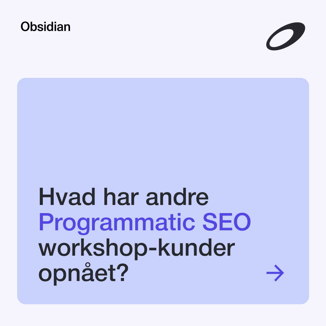 Obsidian Denmark Facebook ad