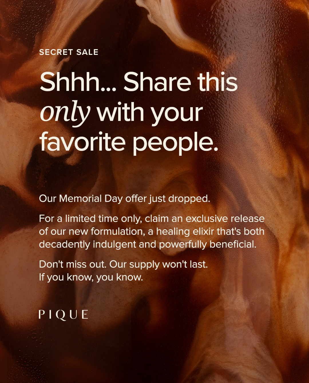Pique Facebook ad