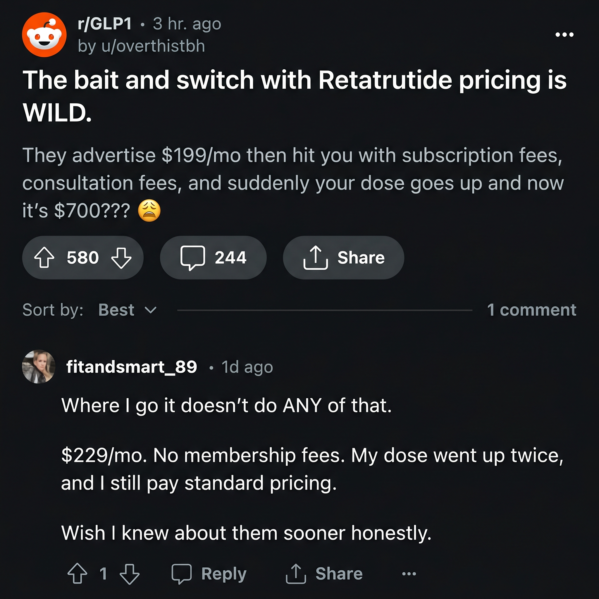 Dr. Daniel Whitman Facebook ad: Retatrutide - Only $229/mo