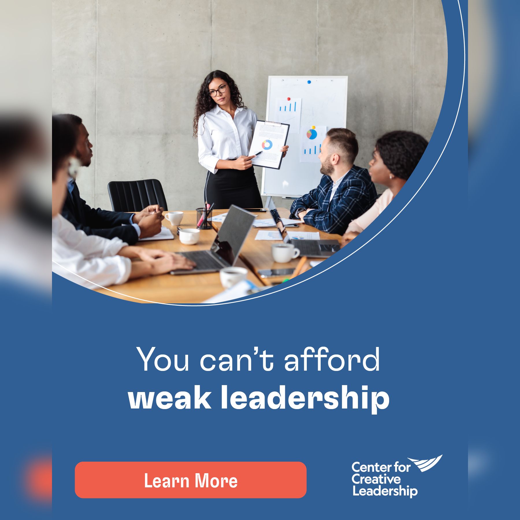 Center for Creative Leadership Facebook ad: Build. Don’t retreat.