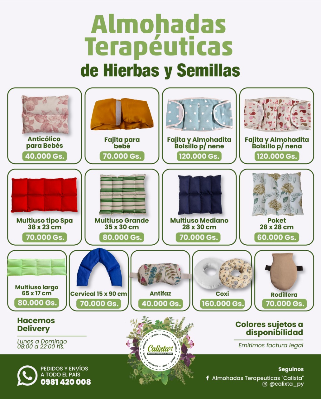 Almohadas Terapeuticas " Calixta " Facebook ad