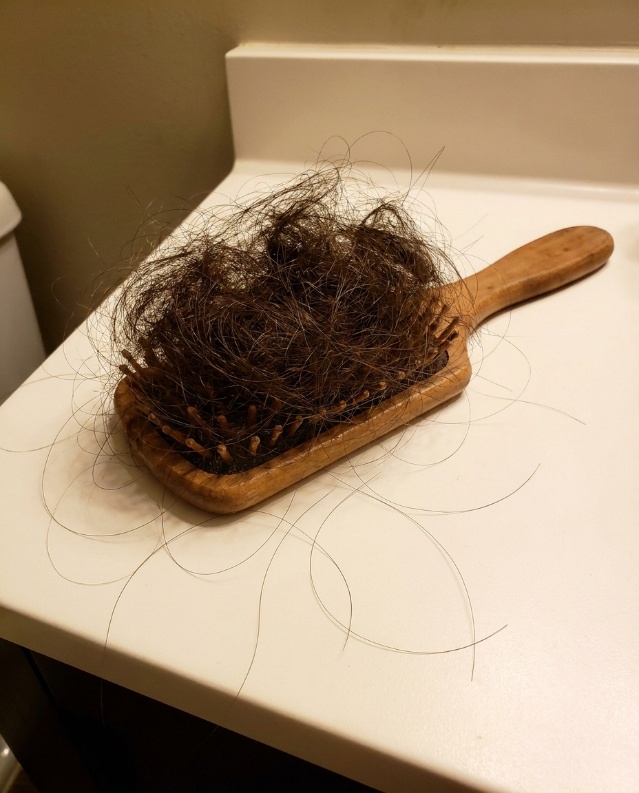Lynn Brown Facebook ad: I almost quit my GLP-1 over my hair →