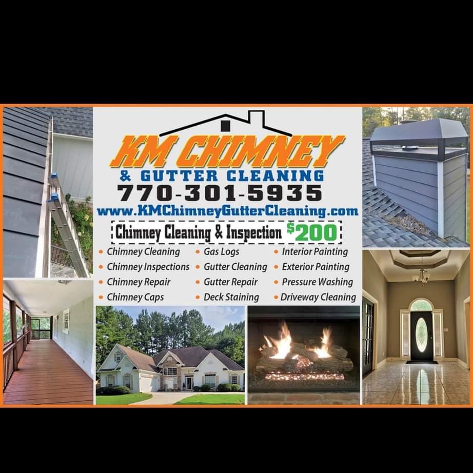 Km chimney and gutter cleaning Facebook ad: Message Here ⇨