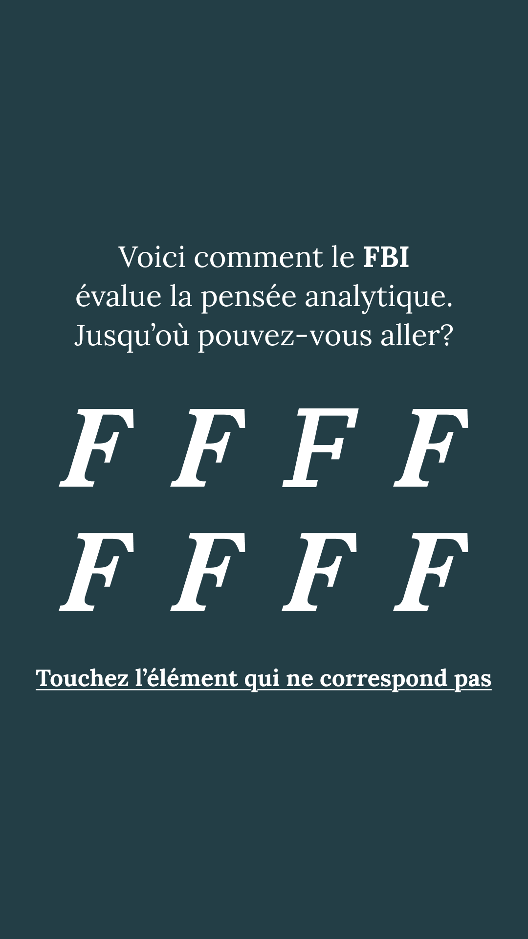 International IQ test Facebook ad