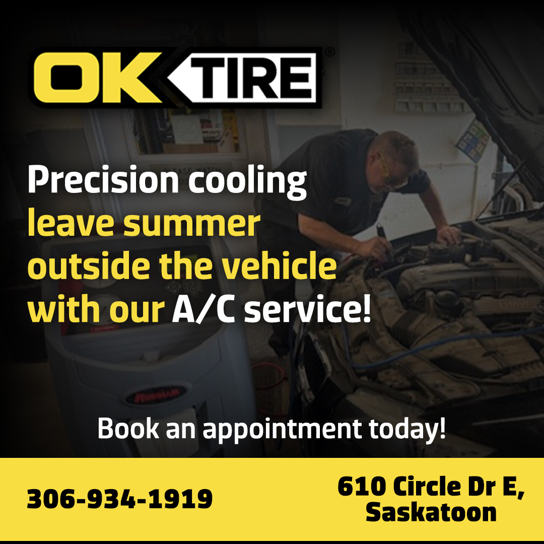 OK Tire Facebook ad: A/C Services By OK Tire Circle Drive E