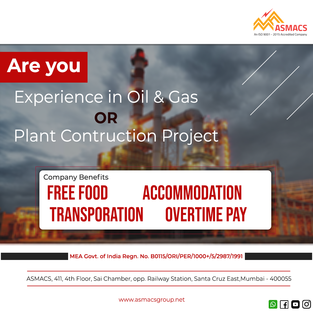Asmacs Staffing, IND Facebook ad: OIL & GAS PROFESSIONALS, YOUR NEXT GULF OPPORTUNITY AWAITS!