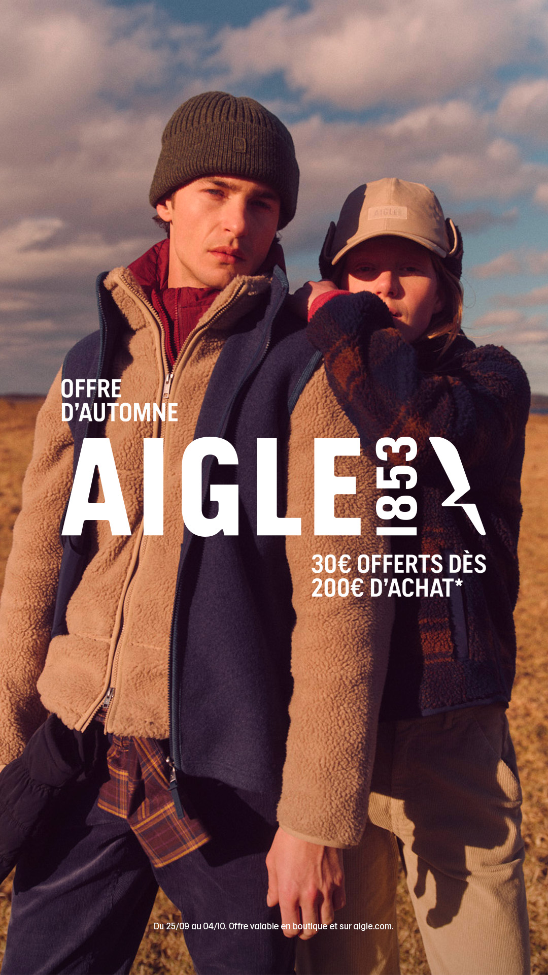 Aigle Facebook ad: Offre d'Automne