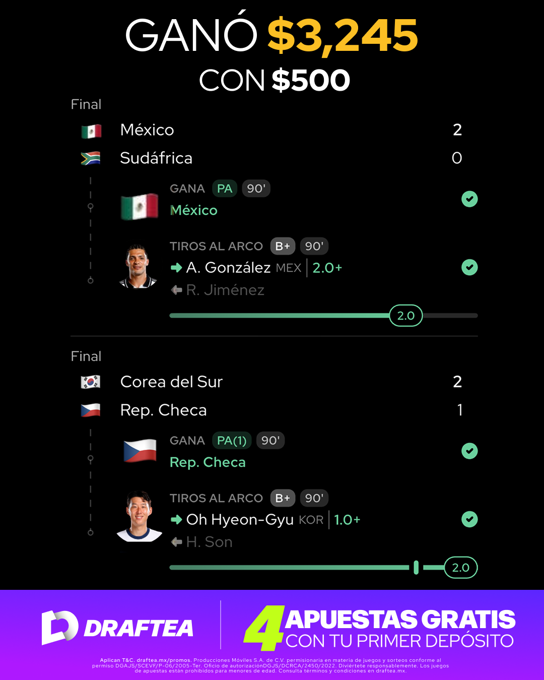 Draftea Mexico Facebook ad