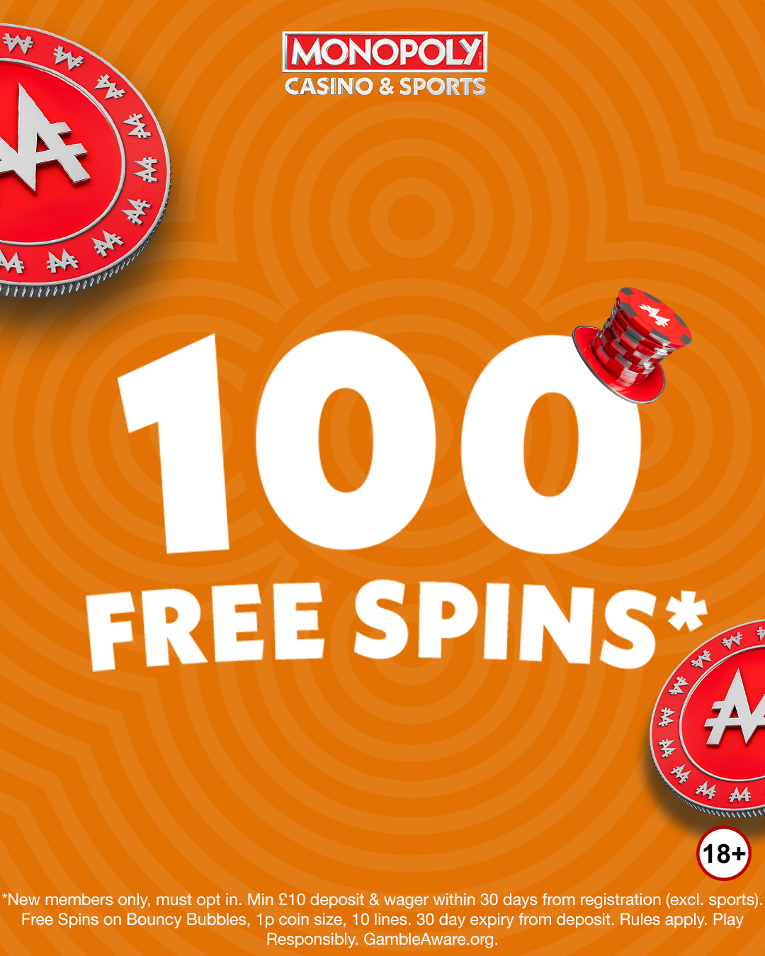 Monopoly Casino Facebook ad