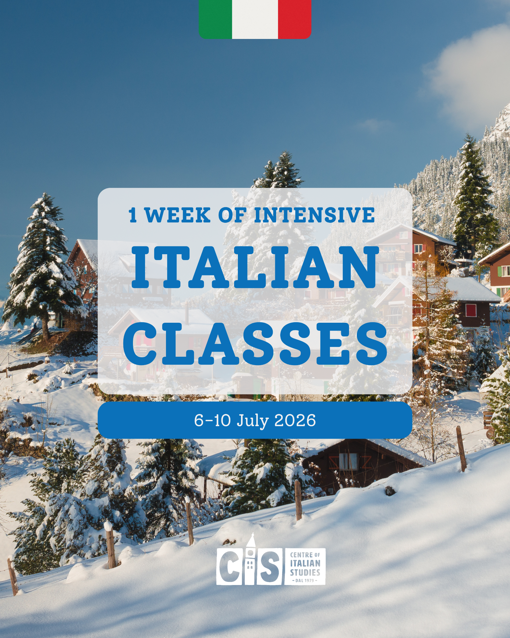 Centre of Italian Studies Facebook ad: LEARN ITALIAN FAST!