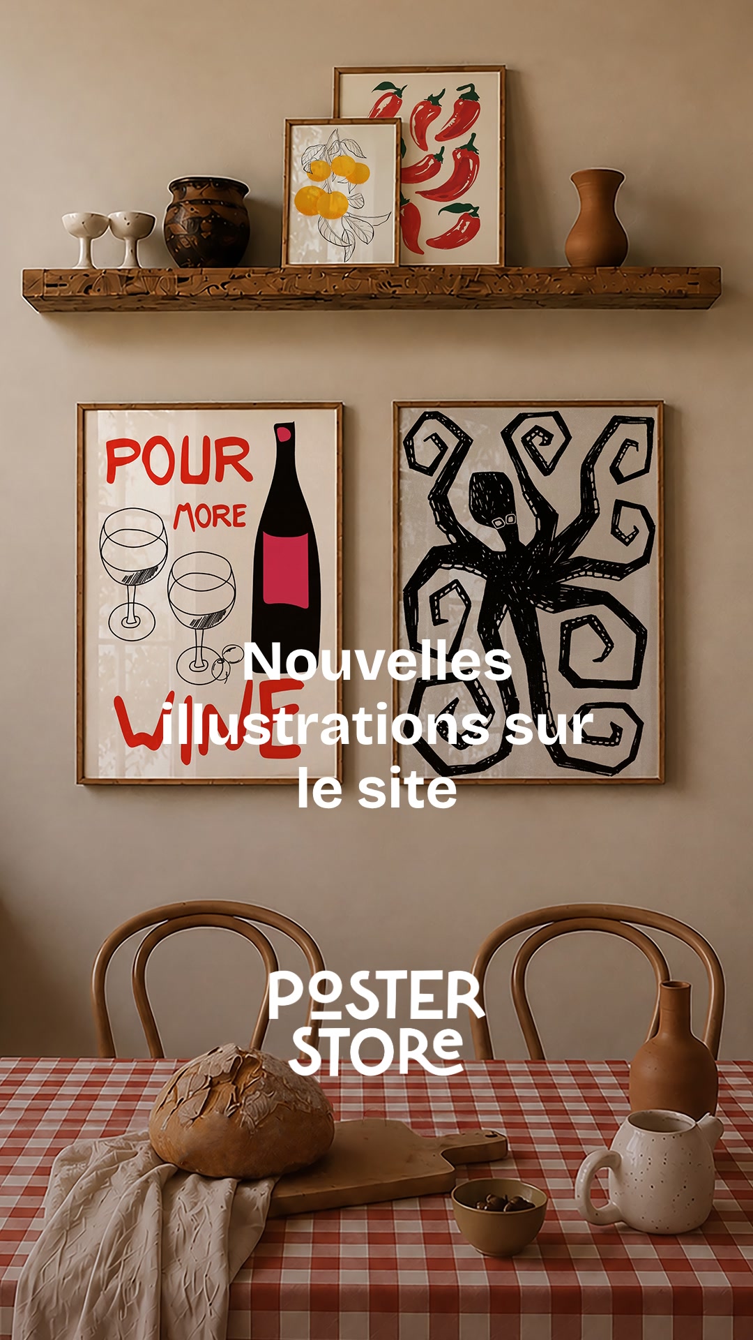 Poster Store Facebook ad: Dynamisez votre intérieur avec l'art graphique