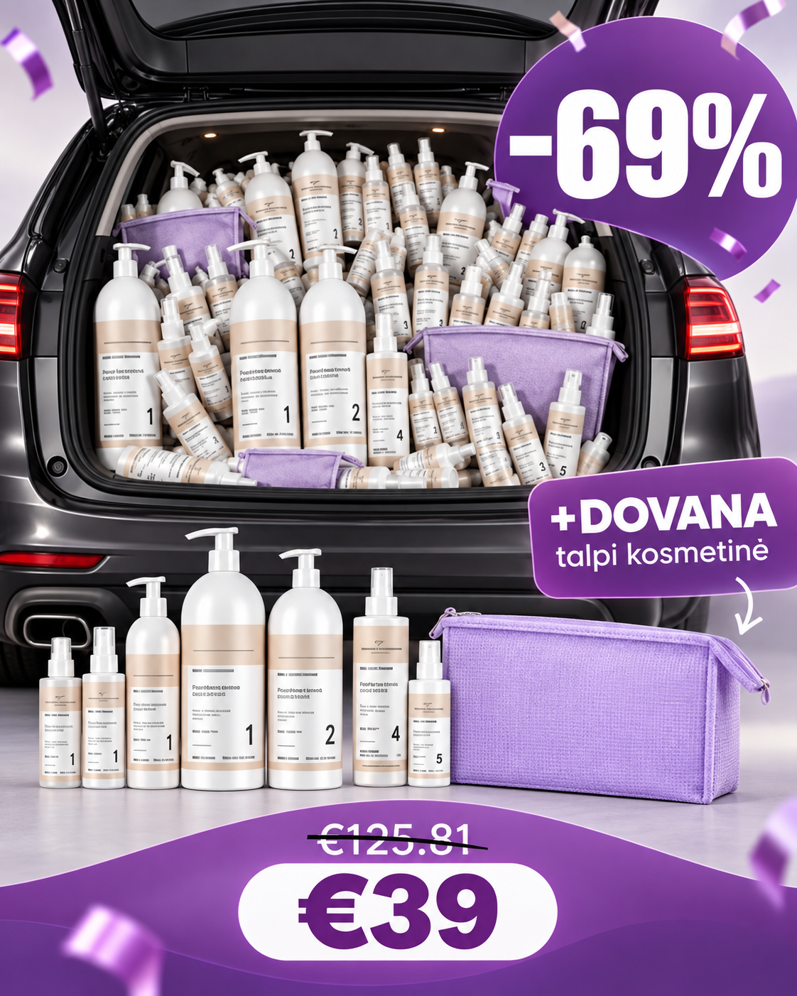 Derma DNA Lietuva Facebook ad: Dovanok savo plaukams šilko pojūtį