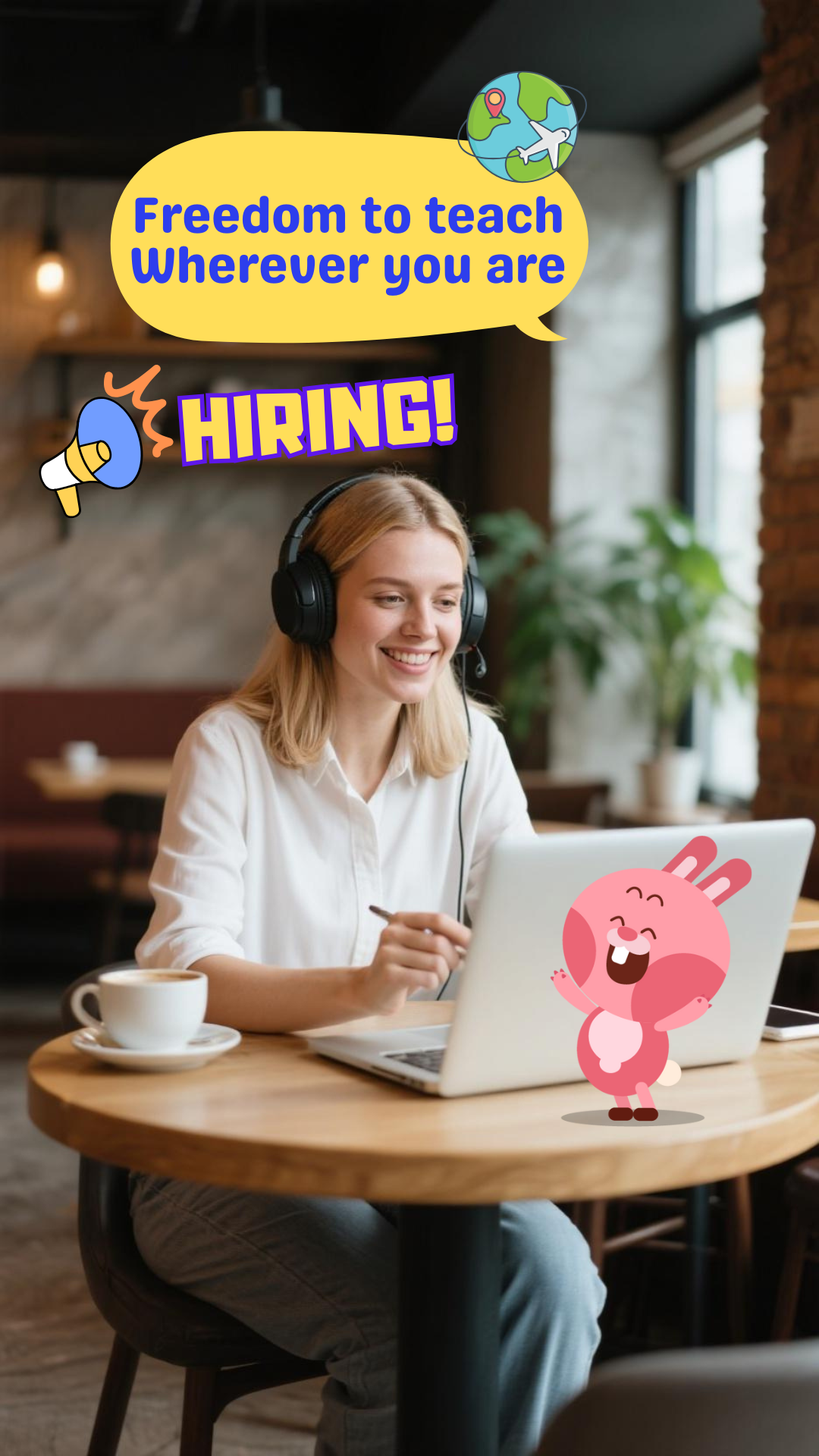 Lingoace teacher team Facebook ad from Jul 14, 2026