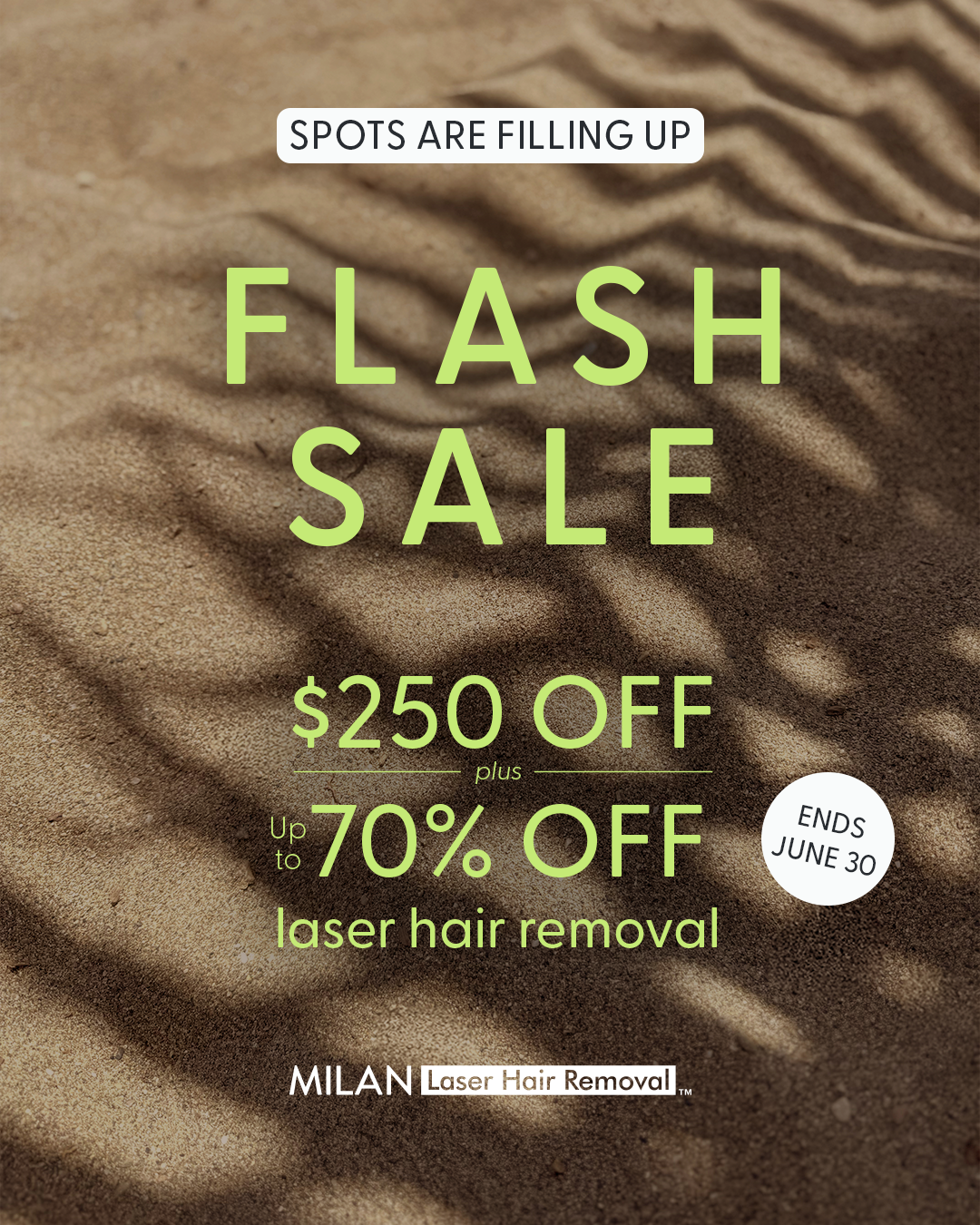 Milan Laser Hair Removal Facebook ad